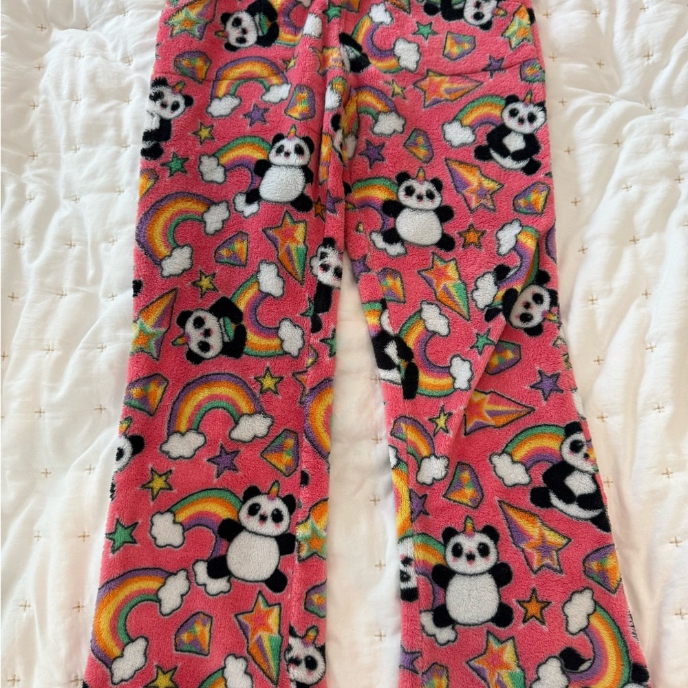 Super soft Panda and Rainbow Kids Pajama Bottoms